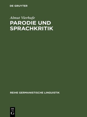 cover image of Parodie und Sprachkritik